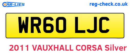 WR60LJC are the vehicle registration plates.