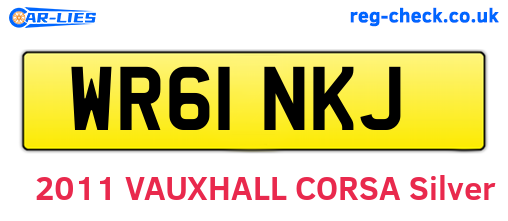 WR61NKJ are the vehicle registration plates.