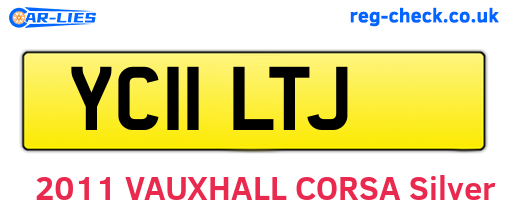 YC11LTJ are the vehicle registration plates.