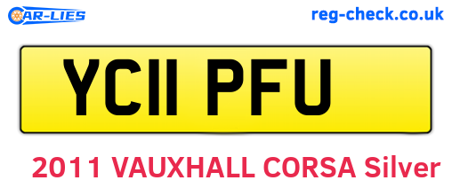 YC11PFU are the vehicle registration plates.