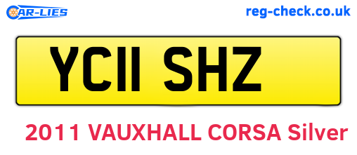 YC11SHZ are the vehicle registration plates.