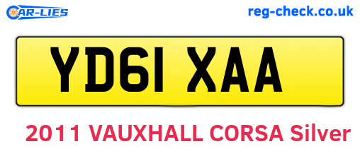 YD61XAA are the vehicle registration plates.