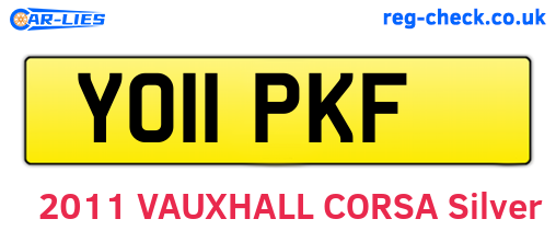 YO11PKF are the vehicle registration plates.