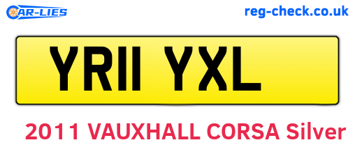 YR11YXL are the vehicle registration plates.
