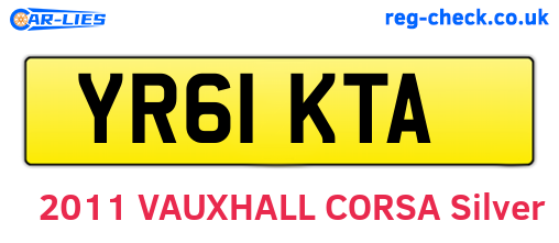 YR61KTA are the vehicle registration plates.