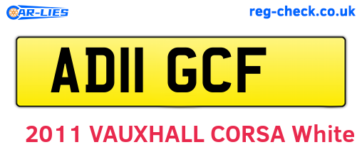 AD11GCF are the vehicle registration plates.
