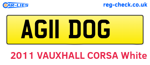 AG11DOG are the vehicle registration plates.