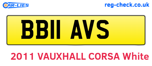 BB11AVS are the vehicle registration plates.