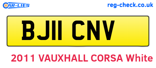 BJ11CNV are the vehicle registration plates.