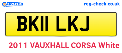 BK11LKJ are the vehicle registration plates.