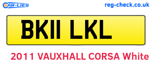 BK11LKL are the vehicle registration plates.