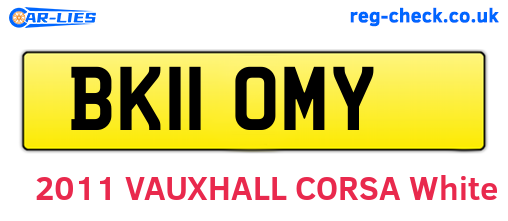 BK11OMY are the vehicle registration plates.