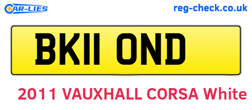 BK11OND are the vehicle registration plates.
