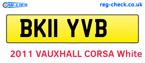 BK11YVB are the vehicle registration plates.