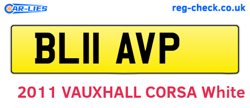 BL11AVP are the vehicle registration plates.