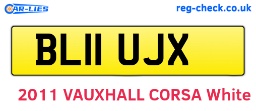 BL11UJX are the vehicle registration plates.
