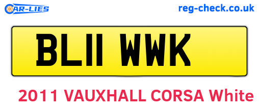 BL11WWK are the vehicle registration plates.