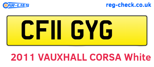 CF11GYG are the vehicle registration plates.