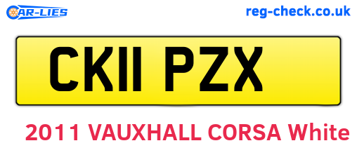 CK11PZX are the vehicle registration plates.