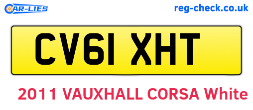 CV61XHT are the vehicle registration plates.