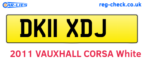 DK11XDJ are the vehicle registration plates.