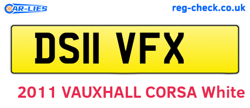 DS11VFX are the vehicle registration plates.