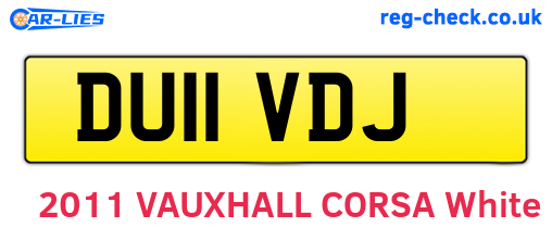 DU11VDJ are the vehicle registration plates.