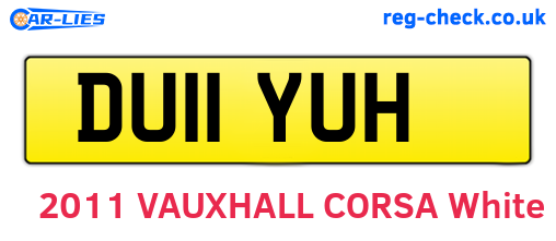 DU11YUH are the vehicle registration plates.
