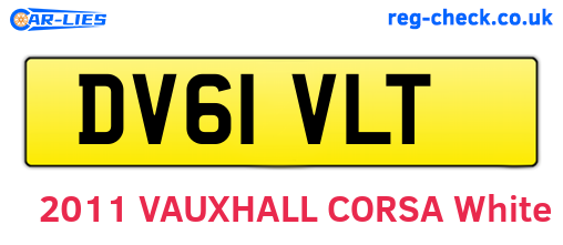 DV61VLT are the vehicle registration plates.