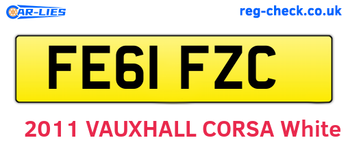 FE61FZC are the vehicle registration plates.