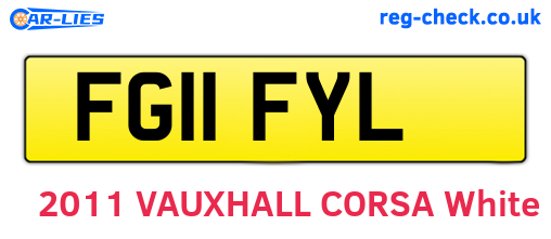 FG11FYL are the vehicle registration plates.