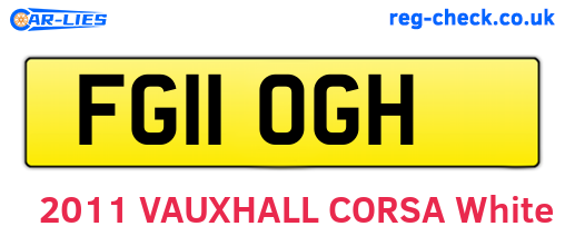 FG11OGH are the vehicle registration plates.