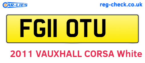 FG11OTU are the vehicle registration plates.