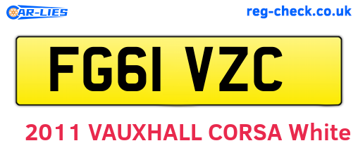 FG61VZC are the vehicle registration plates.