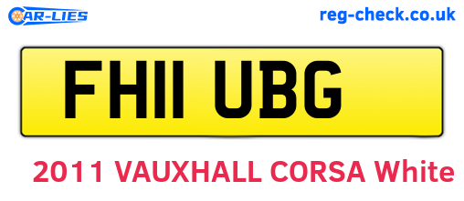FH11UBG are the vehicle registration plates.