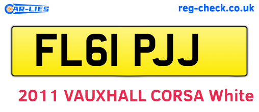 FL61PJJ are the vehicle registration plates.
