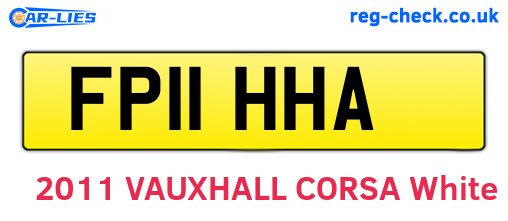 FP11HHA are the vehicle registration plates.