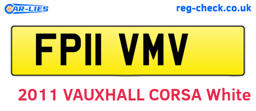 FP11VMV are the vehicle registration plates.