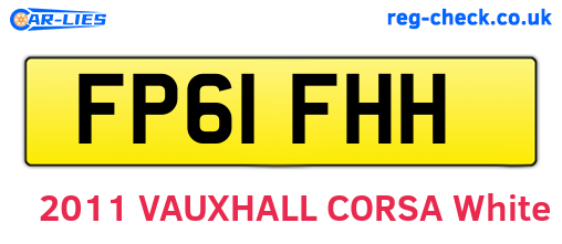 FP61FHH are the vehicle registration plates.