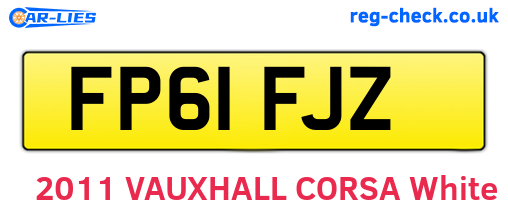 FP61FJZ are the vehicle registration plates.