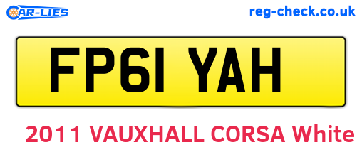 FP61YAH are the vehicle registration plates.