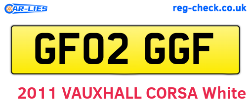 GF02GGF are the vehicle registration plates.