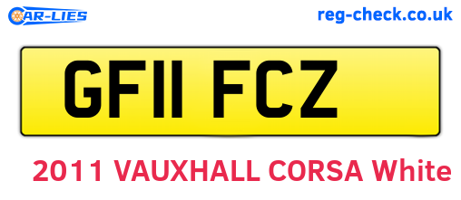 GF11FCZ are the vehicle registration plates.