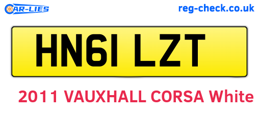 HN61LZT are the vehicle registration plates.