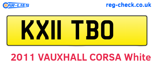 KX11TBO are the vehicle registration plates.