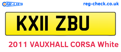 KX11ZBU are the vehicle registration plates.