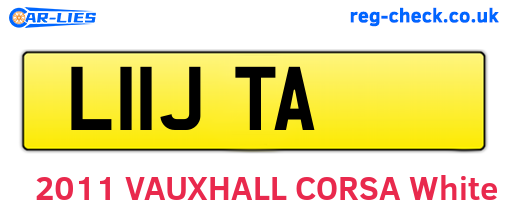 L11JTA are the vehicle registration plates.