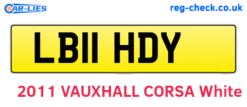 LB11HDY are the vehicle registration plates.