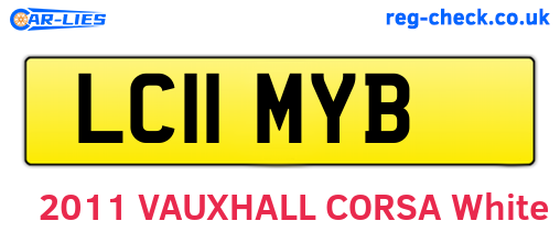 LC11MYB are the vehicle registration plates.