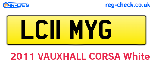 LC11MYG are the vehicle registration plates.